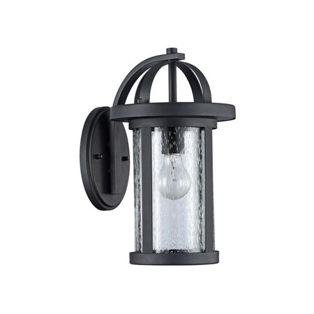 Chloe Lighting Chloe CH22061BK14-OD1 14 in. Lighting Angelo Transitional 1 Light Black Outdoor Wall Sconce - Textured Black CH22061BK14-OD1